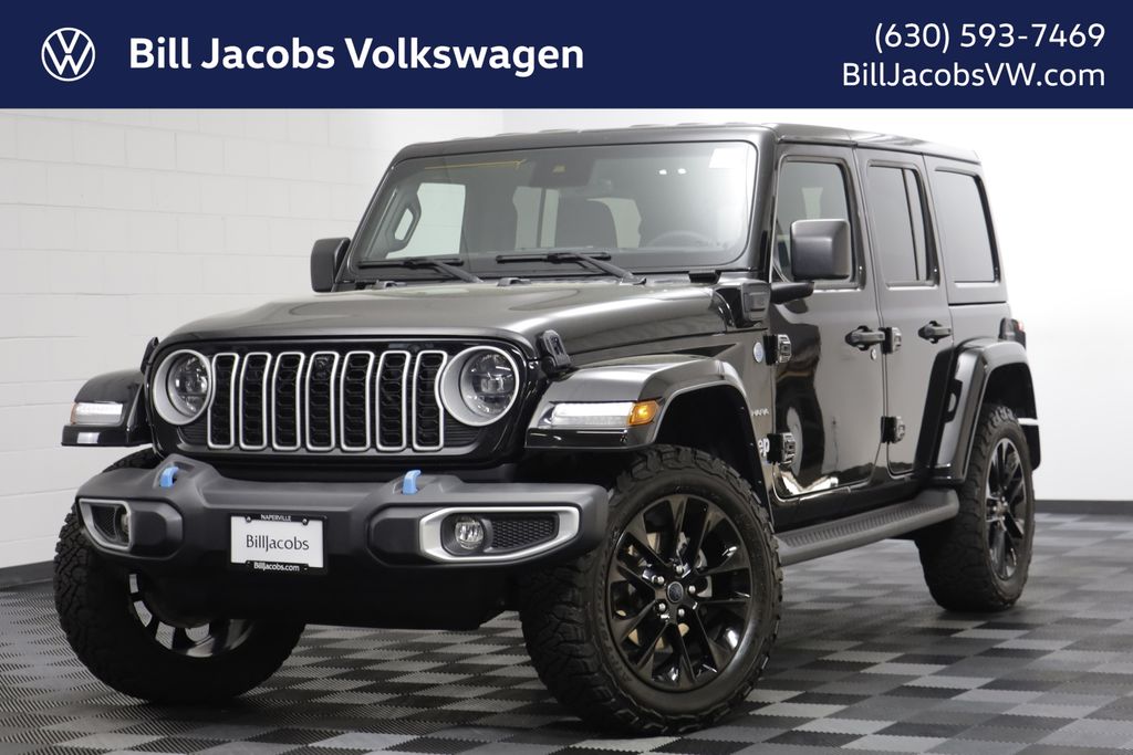 Black Clearcoat 2024 Jeep Wrangler 4xe SUV / Crossover Four-Wheel Drive 8-Speed Automatic