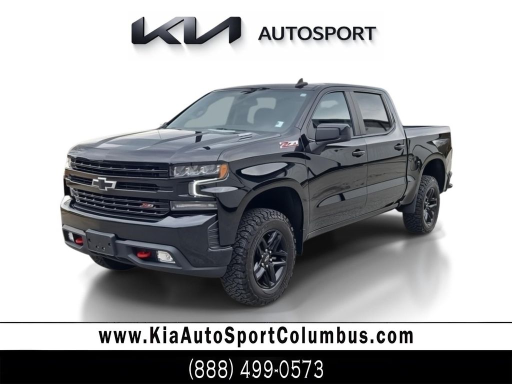Black 2022 Chevrolet Silverado 1500 LT Trail Boss Crew Cab 4WD Pickup Truck Four-Wheel Drive Automatic