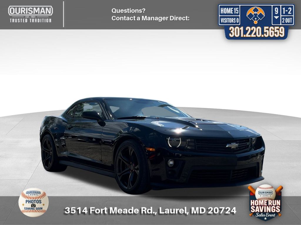 Black 2013 Chevrolet Camaro ZL1 Coupe RWD Coupe Rear-Wheel Drive 6-Speed Manual