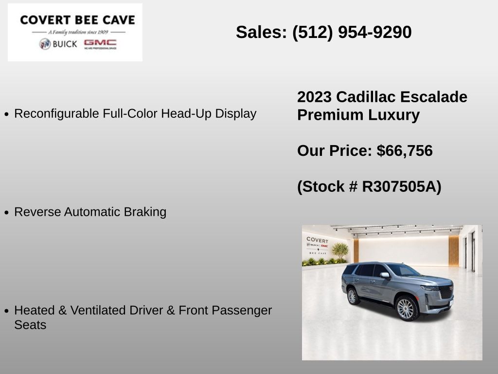 Used Car 2023 Cadillac Escalade  Premium Luxury For Sale Under $70,000 In Austin, Texas