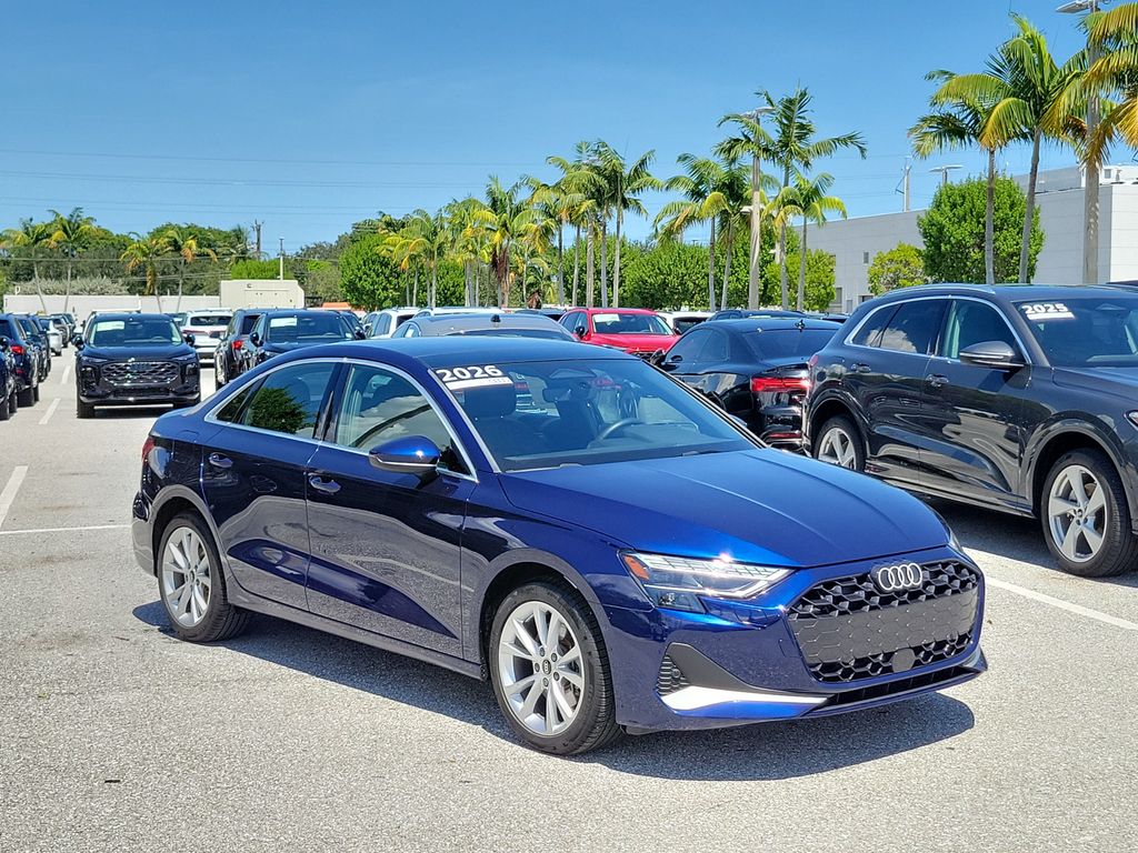 Blue Metallic 2026 Audi A3 Sedan All-Wheel Drive 7-Speed Automatic