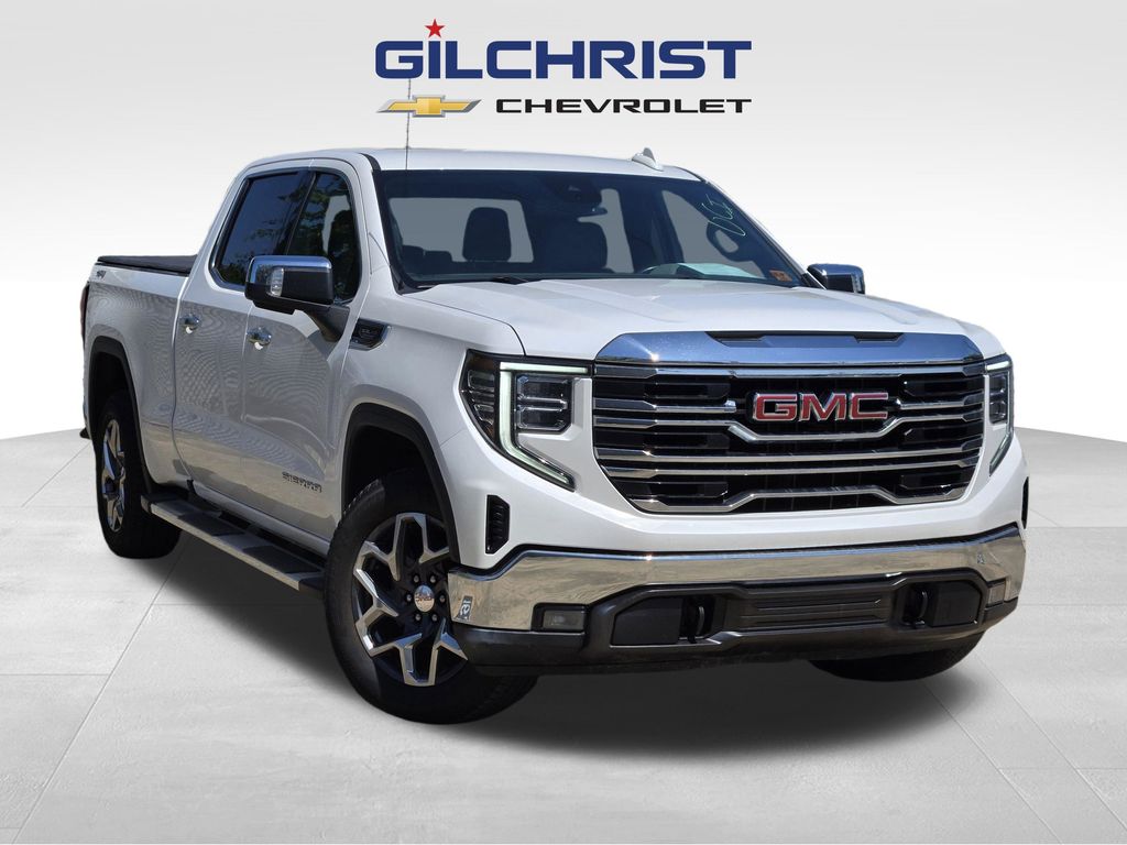 White Frost Tricoat 2023 GMC Sierra 1500 Pickup Truck Four-Wheel Drive Automatic