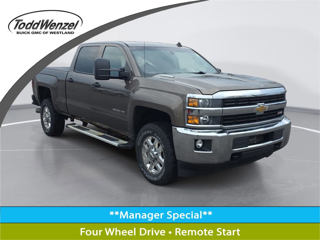 Brownstone Metallic 2015 Chevrolet Silverado 2500HD LT Crew Cab 4WD Pickup Truck Four-Wheel Drive 6-Speed Automatic