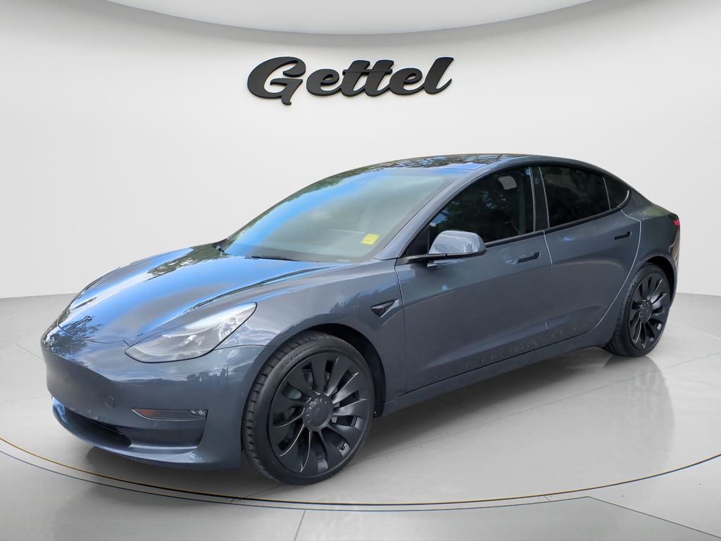 Midnight Silver Metallic 2022 Tesla Model 3 Long Range AWD Sedan All-Wheel Drive 1-Speed Automatic