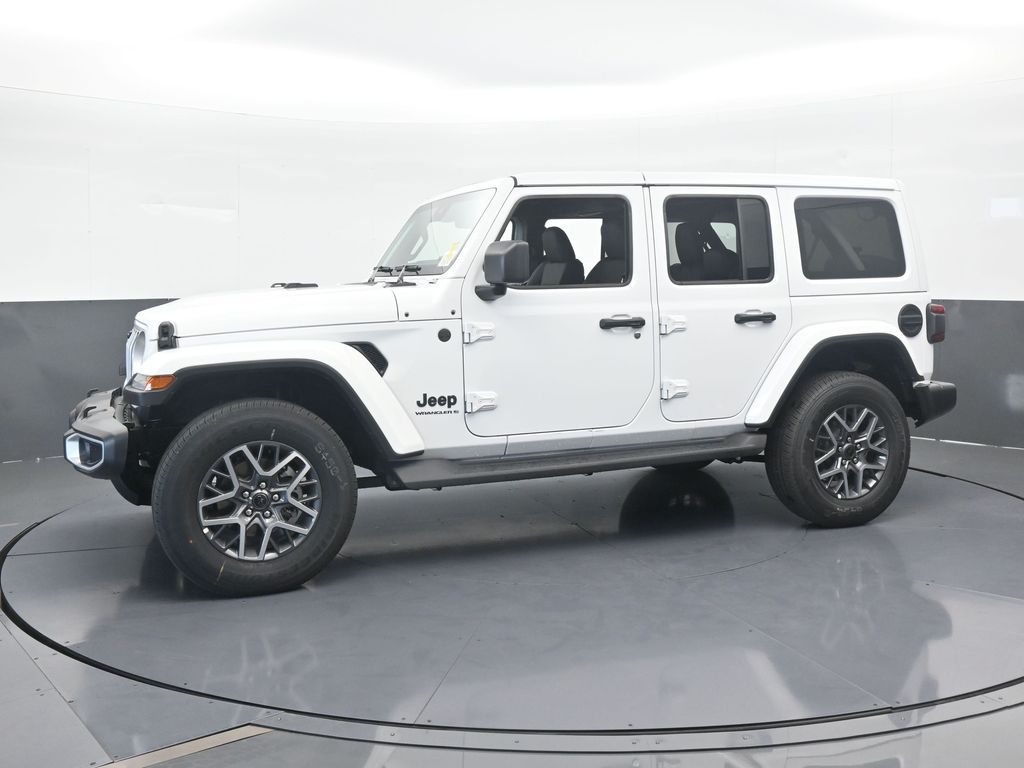 New 2025 Bright White Clearcoat Jeep Sahara image 2