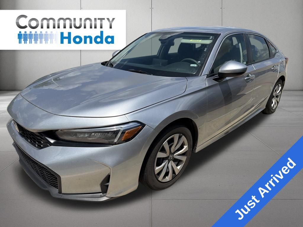2025 Honda Civic LX Silver at Community Honda