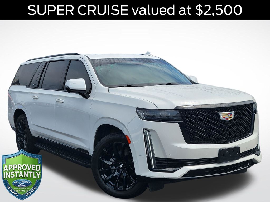 Crystal White Tricoat 2021 Cadillac Escalade ESV SUV / Crossover Four-Wheel Drive