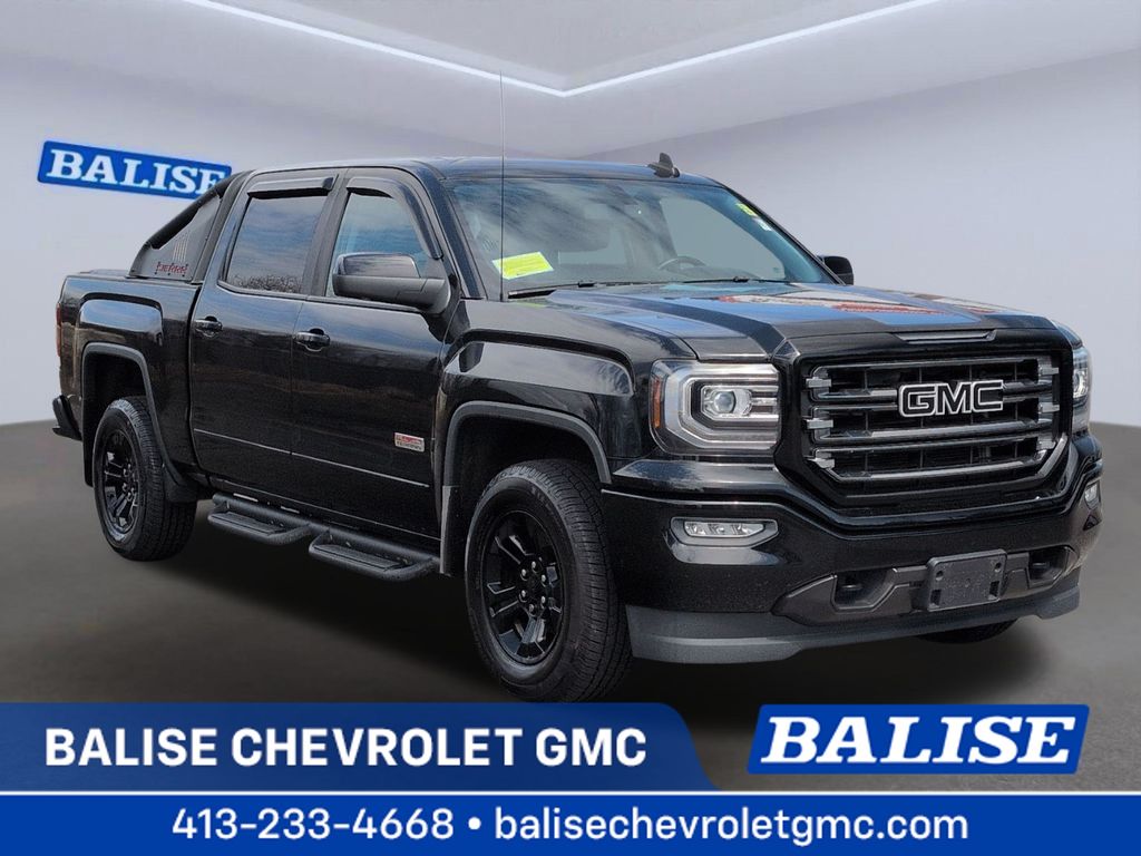 Onyx Black 2017 GMC Sierra 1500 SLT Crew Cab 4WD Pickup Truck Four-Wheel Drive 8-Speed Automatic Overdrive