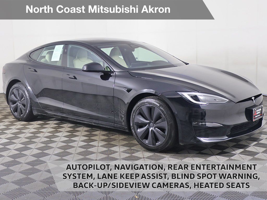 Solid Black 2022 Tesla Model S AWD Sedan All-Wheel Drive 1-Speed Automatic