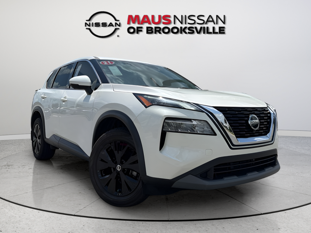 Pearl White Tricoat 2021 Nissan Rogue SUV / Crossover Front-Wheel Drive Continuously Variable Transmission
