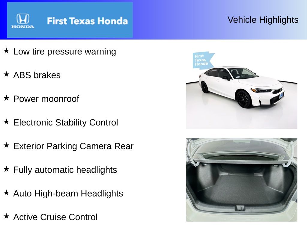 Used Car 2025 Honda Civic Hybrid  Sport For Sale In Austin, Texas