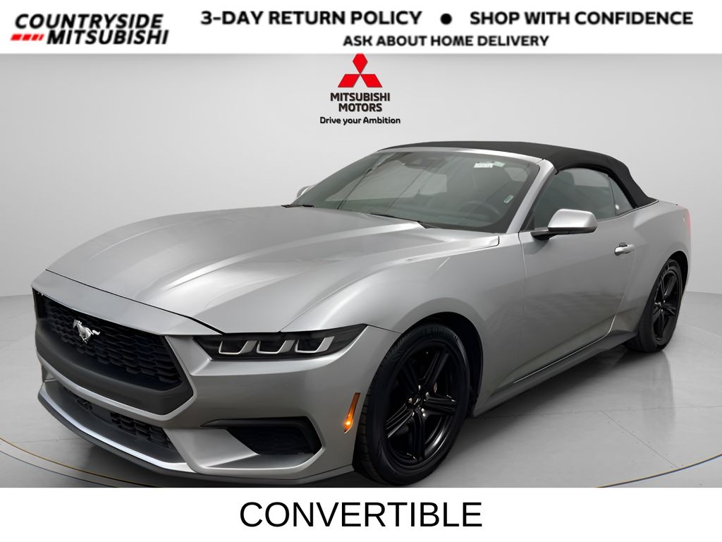 Iconic Silver Metallic 2024 Ford Mustang EcoBoost Premium Convertible RWD Convertible Rear-Wheel Drive Automatic