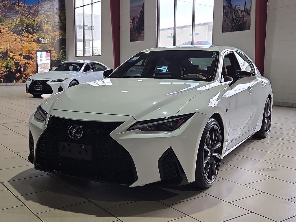White 2025 Lexus IS 350 F Sport Design RWD Sedan Rear-Wheel Drive 8-Speed Automatic