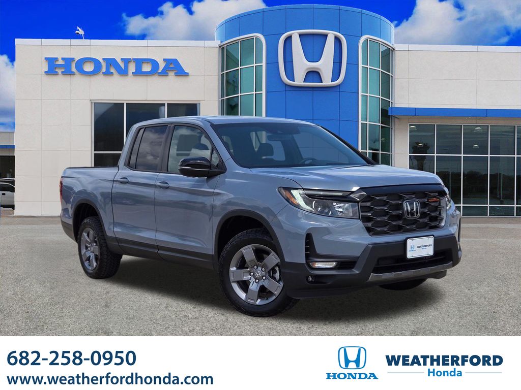 Sonic Gray Pearl 2025 Honda Ridgeline TrailSport AWD Pickup Truck All-Wheel Drive 9-Speed Automatic