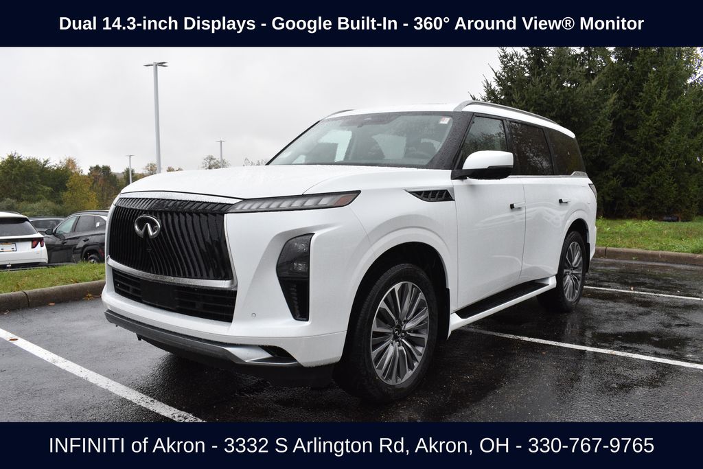 White 2026 INFINITI QX80 Luxe 4WD SUV / Crossover All-Wheel Drive 9-Speed Automatic