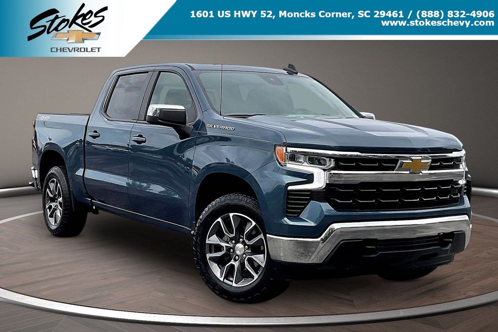 Lakeshore Blue Metallic 2024 Chevrolet Silverado 1500 Pickup Truck Four-Wheel Drive 8-Speed Automatic