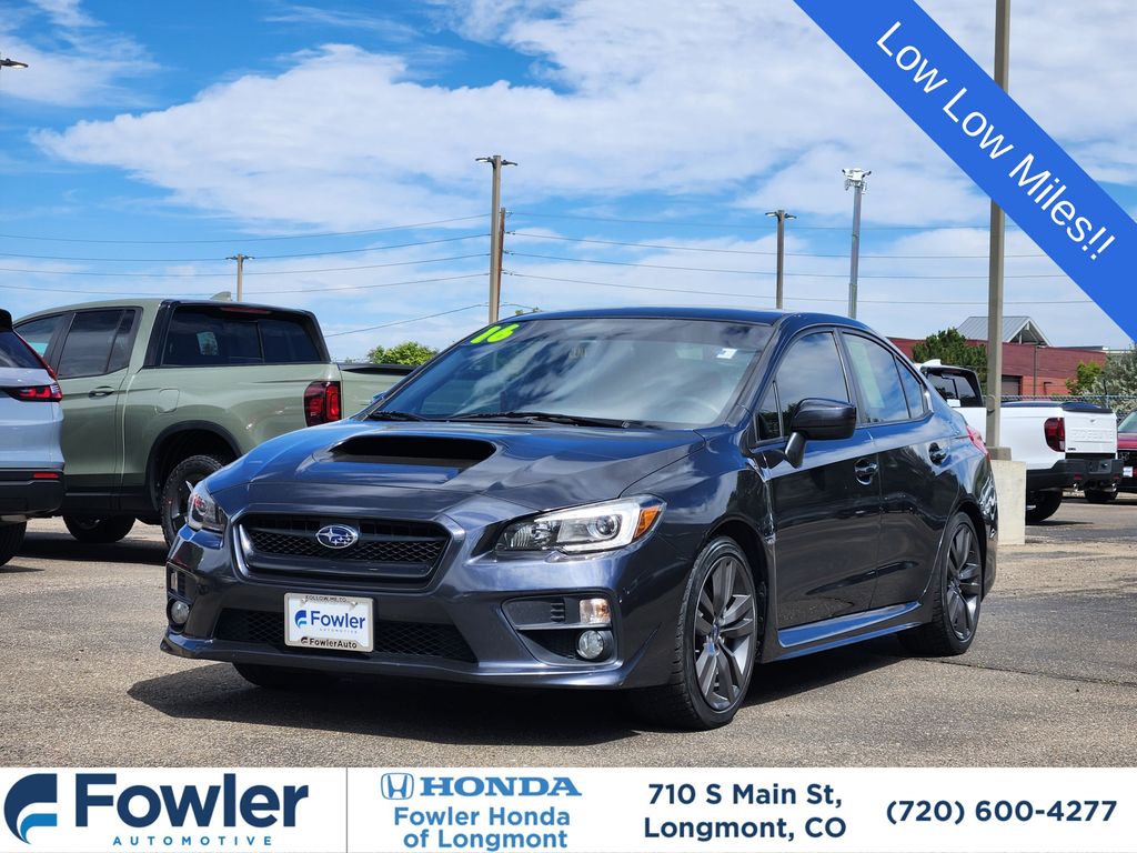 Dark Gray Metallic 2016 Subaru WRX Sedan All-Wheel Drive 6-Speed Manual