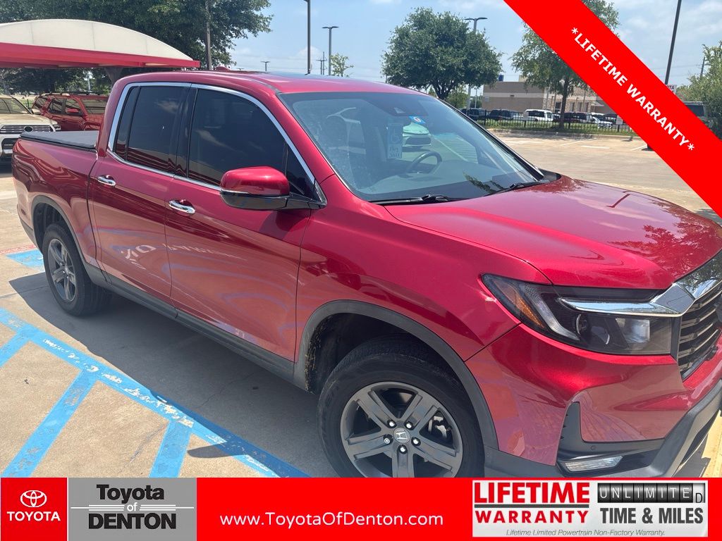 Radiant Red Metallic II 2022 Honda Ridgeline Pickup Truck All-Wheel Drive 9-Speed Automatic