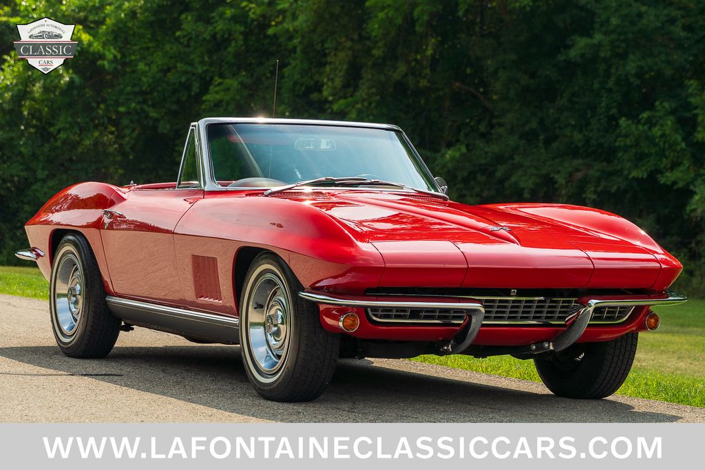 Red 1967 Chevrolet Corvette Convertible 4-Speed Manual