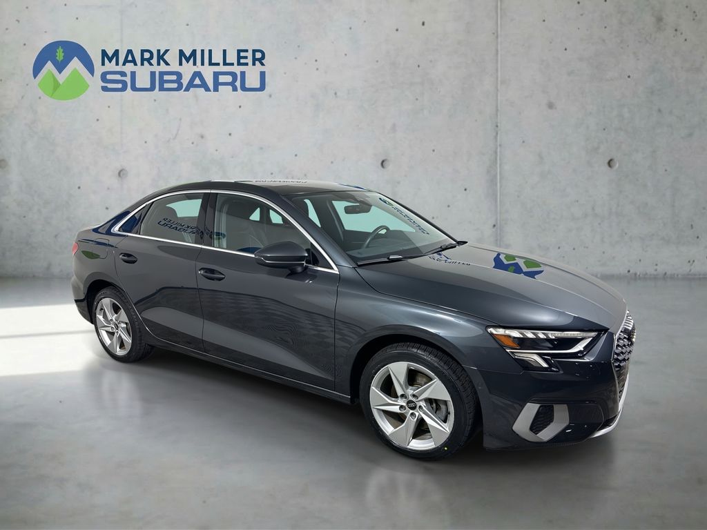 Gray Metallic 2023 Audi A3 40 TFSI quattro Premium Plus AWD Sedan All-Wheel Drive 7-Speed Automatic