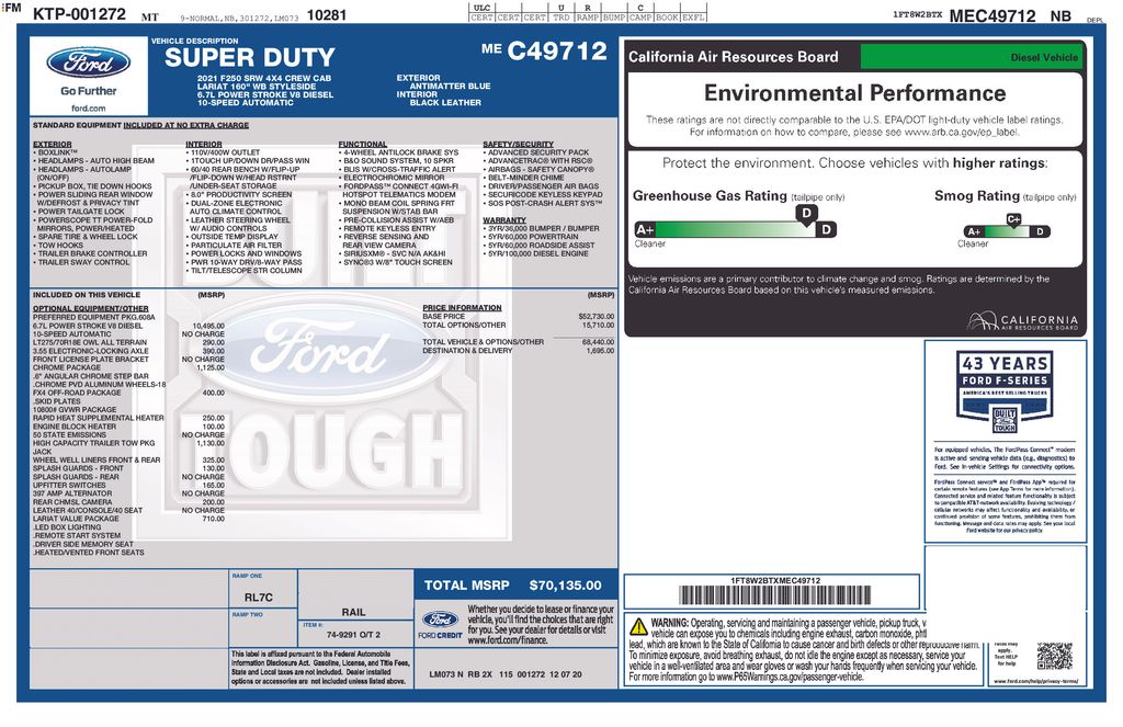 2021 Ford F-250 Super Duty LARIAT