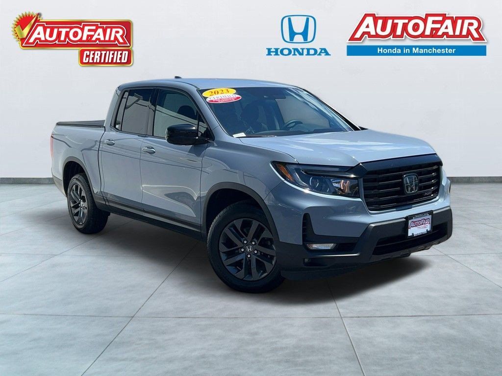 Sonic Gray Pearl 2023 Honda Ridgeline Pickup Truck All-Wheel Drive 9-Speed Automatic