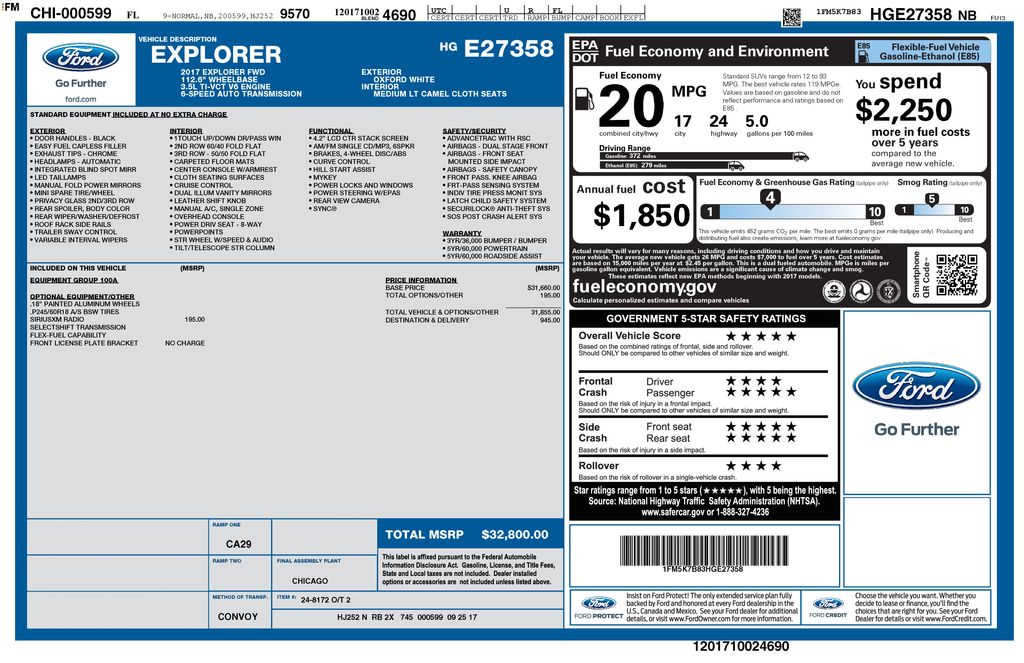 Certified Used 2017 White Ford Base image 5