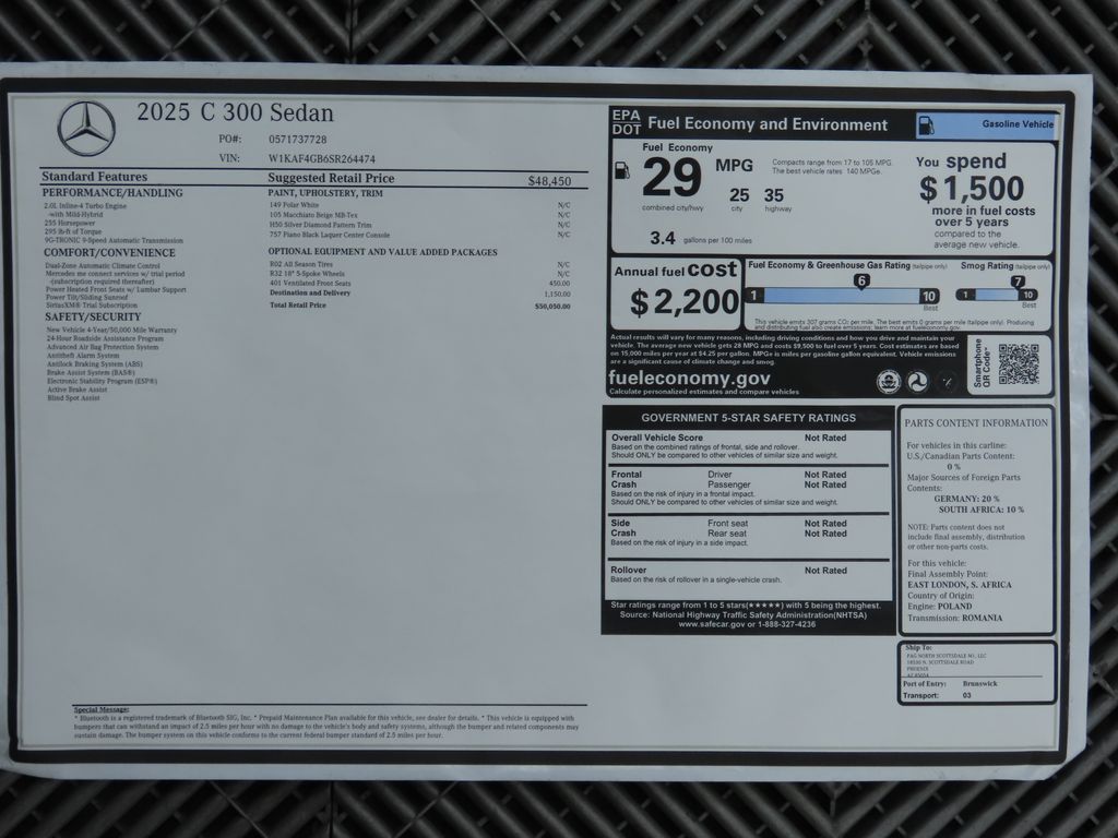 2025 Mercedes-Benz C-Class C 300 9