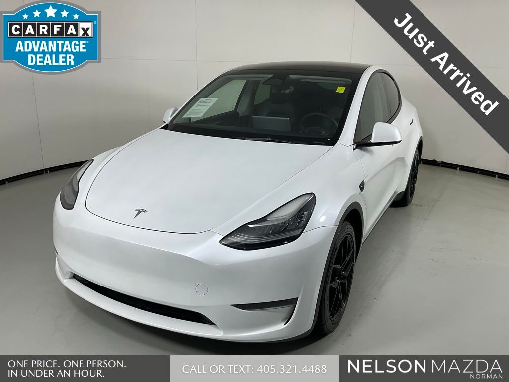 Pearl White Multi-Coat 2023 Tesla Model Y Long Range AWD SUV / Crossover All-Wheel Drive 1-Speed Automatic
