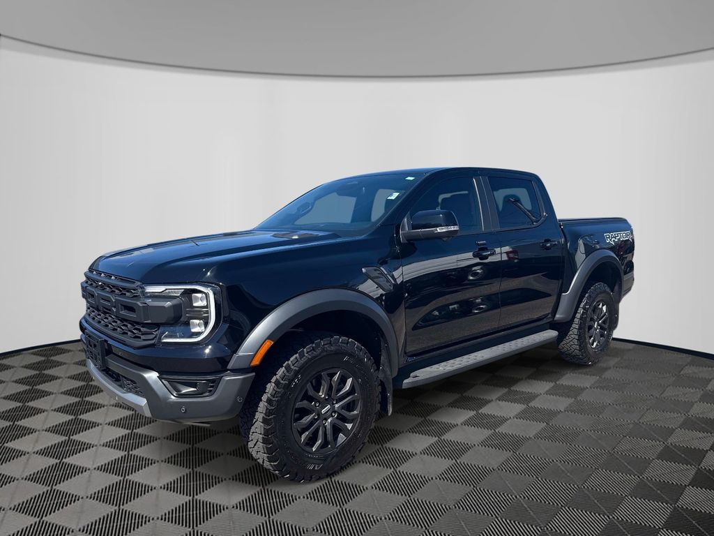 Shadow Black 2024 Ford Ranger Raptor SuperCrew 4WD Pickup Truck Four-Wheel Drive Automatic