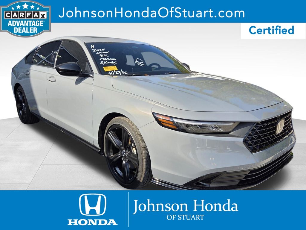Urban Gray Pearl 2023 Honda Accord Hybrid Sport-L FWD Sedan Front-Wheel Drive Continuously Variable Transmission