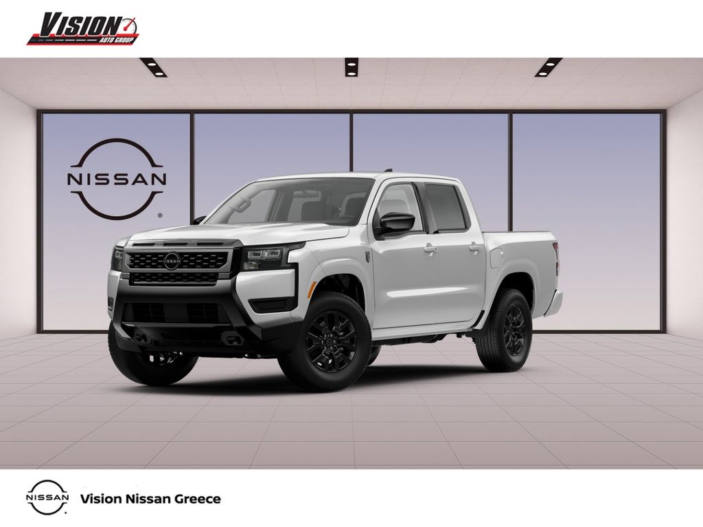 Glacier White 2026 Nissan Frontier Pickup Truck Four-Wheel Drive 9-Speed Automatic Overdrive