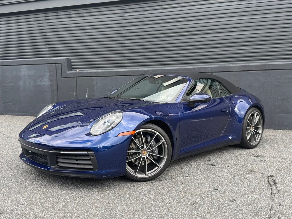 Gentian Blue Metallic 2024 Porsche 911 Carrera Cabriolet RWD Convertible Rear-Wheel Drive 8-Speed Automatic