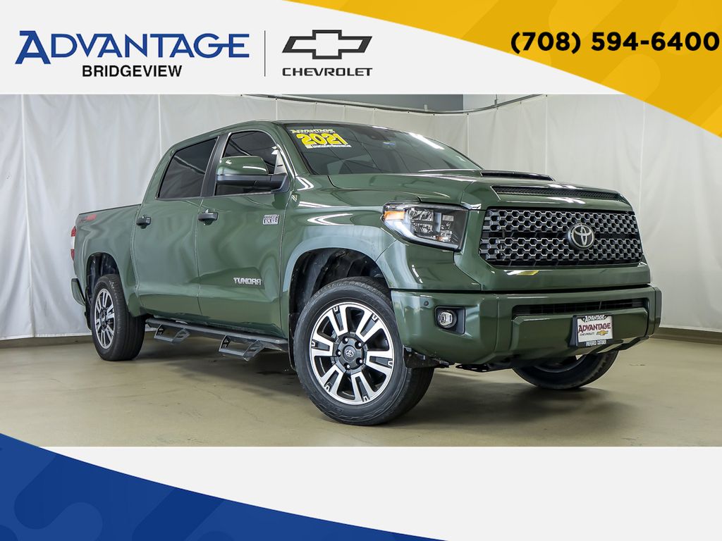 Army Green 2021 Toyota Tundra Pickup Truck Four-Wheel Drive 6-Speed Automatic