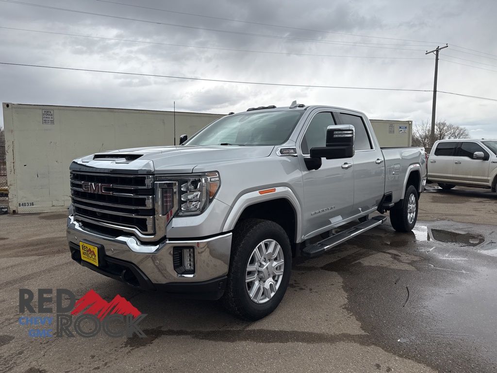 Quicksilver Metallic 2022 GMC Sierra 3500HD SLT Crew Cab 4WD Pickup Truck Four-Wheel Drive 6-Speed Automatic
