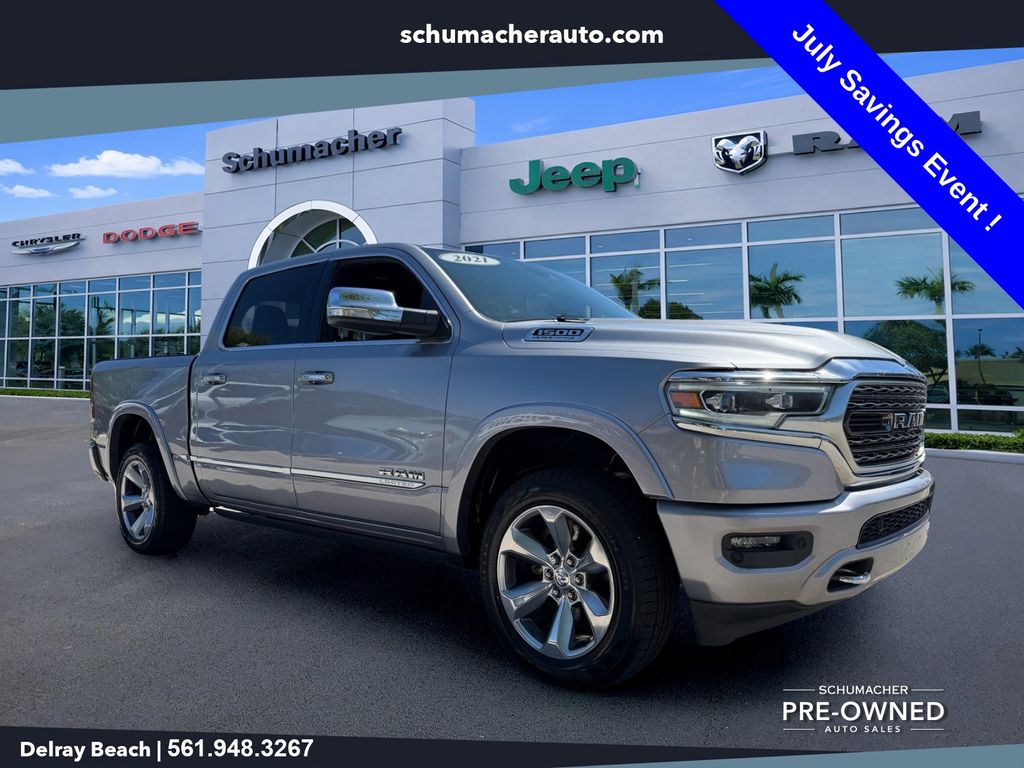 Billet Silver Metallic Clearcoat 2021 RAM 1500 Pickup Truck Four-Wheel Drive 8-Speed Automatic