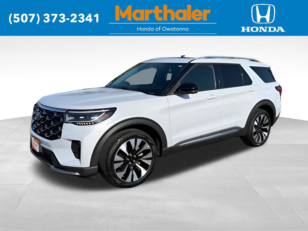 White Metallic 2025 Ford Explorer SUV / Crossover All-Wheel Drive Automatic