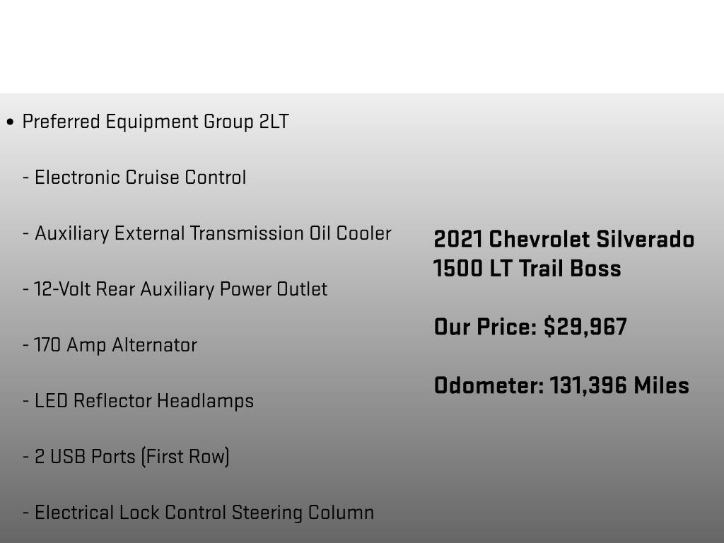 2021 Chevrolet Silverado 1500 LT Trail Boss Blue at Carlisle Cadillac Buick GMC