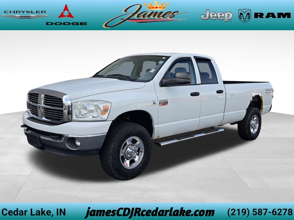 Bright White Clearcoat 2008 Dodge RAM 2500 SLT Quad Cab 4WD Pickup Truck Four-Wheel Drive 6-Speed Automatic