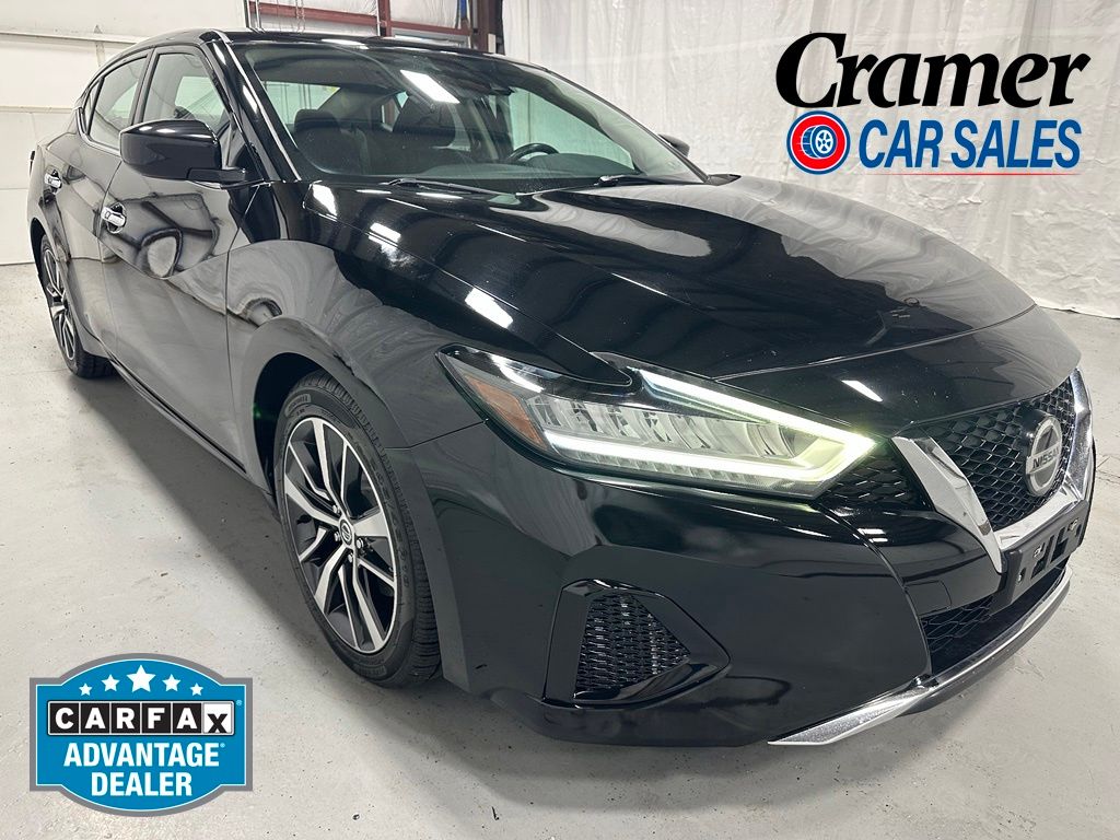 Super Black 2020 Nissan Maxima Sedan Front-Wheel Drive Continuously Variable Transmission
