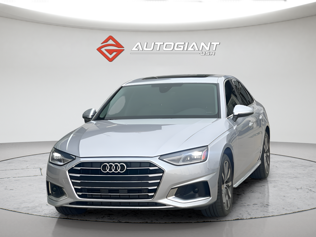 Silver 2020 Audi A4 Sedan Front-Wheel Drive 7-Speed Automatic