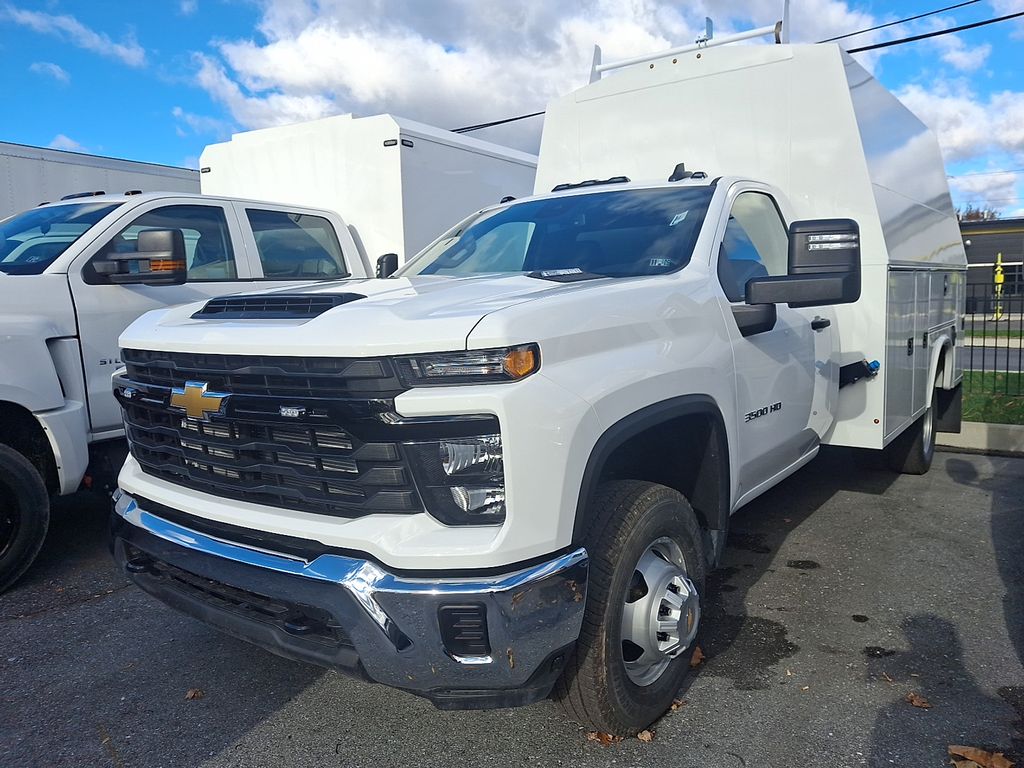 2025 Chevrolet Silverado 3500HD Work Truck White at Klick Lewis Buick Chevrolet