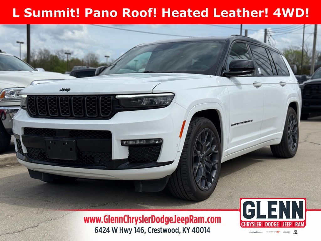 Bright White Clearcoat 2023 Jeep Grand Cherokee L Summit 4WD SUV / Crossover Four-Wheel Drive 8-Speed Automatic