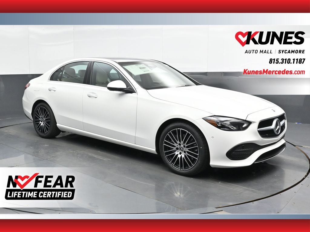 Polar White 2025 Mercedes-Benz C-Class Sedan All-Wheel Drive 9-Speed Automatic