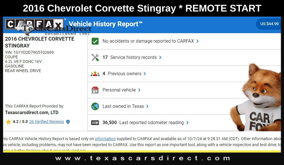 2016 Chevrolet Corvette Stingray 11