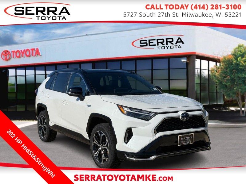 Wind Chill Pearl/Midnight Black Metallic 2023 Toyota RAV4 Prime SUV / Crossover All-Wheel Drive Continuously Variable Transmission