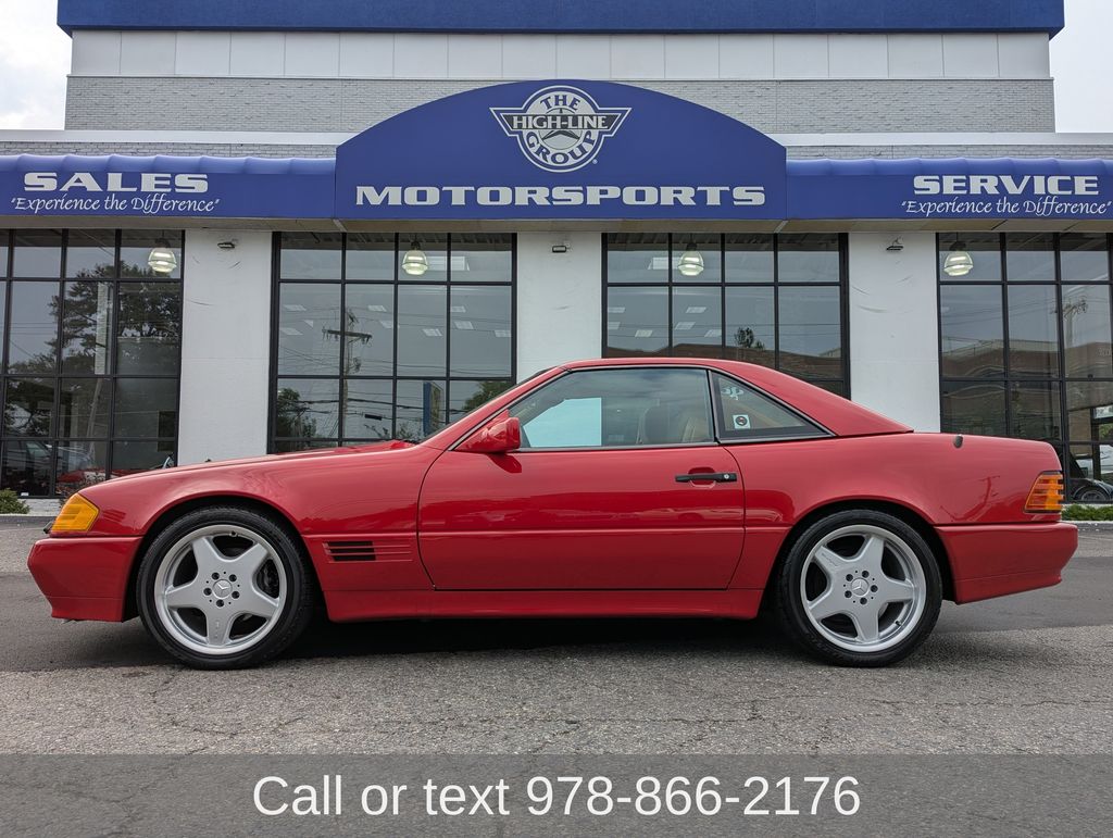Signal Red 1991 Mercedes-Benz SL-Class Convertible Rear-Wheel Drive Automatic