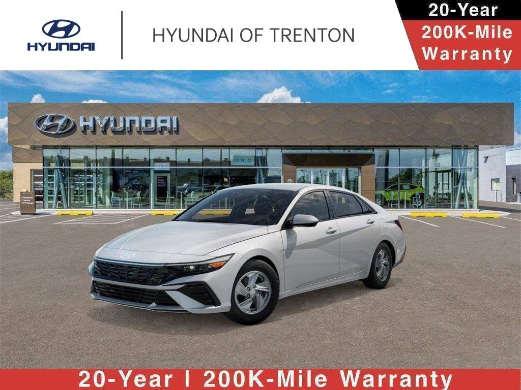 Serenity White 2026 Hyundai Elantra SE FWD Sedan Front-Wheel Drive Continuously Variable Transmission