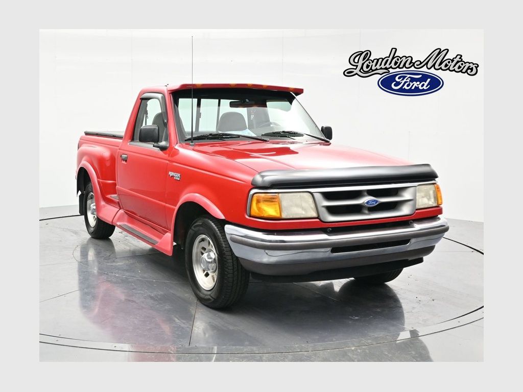 Bright Red Clearcoat 1997 Ford Ranger Pickup Truck 5-Speed Manual Overdrive