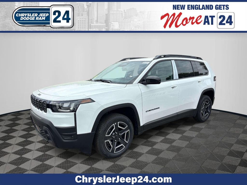 Bright White Clearcoat 2026 Jeep Cherokee SUV / Crossover Four-Wheel Drive Continuously Variable Transmission